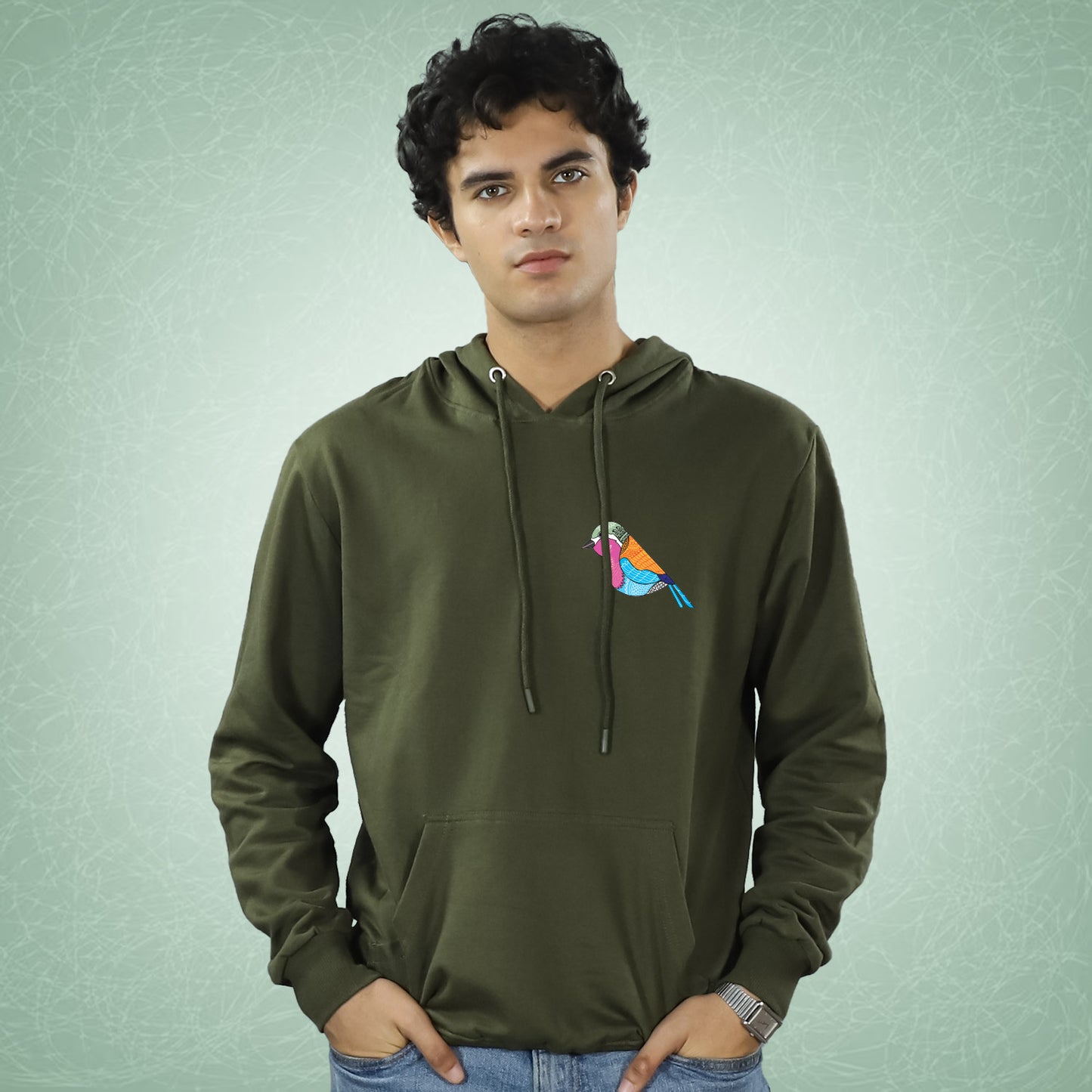 Arty Birds on Hoodie