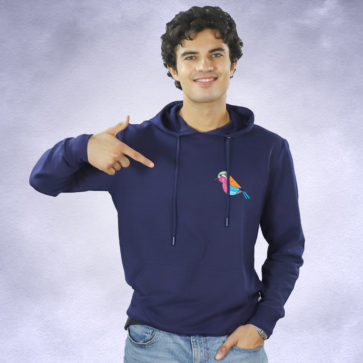 Arty Birds on Hoodie