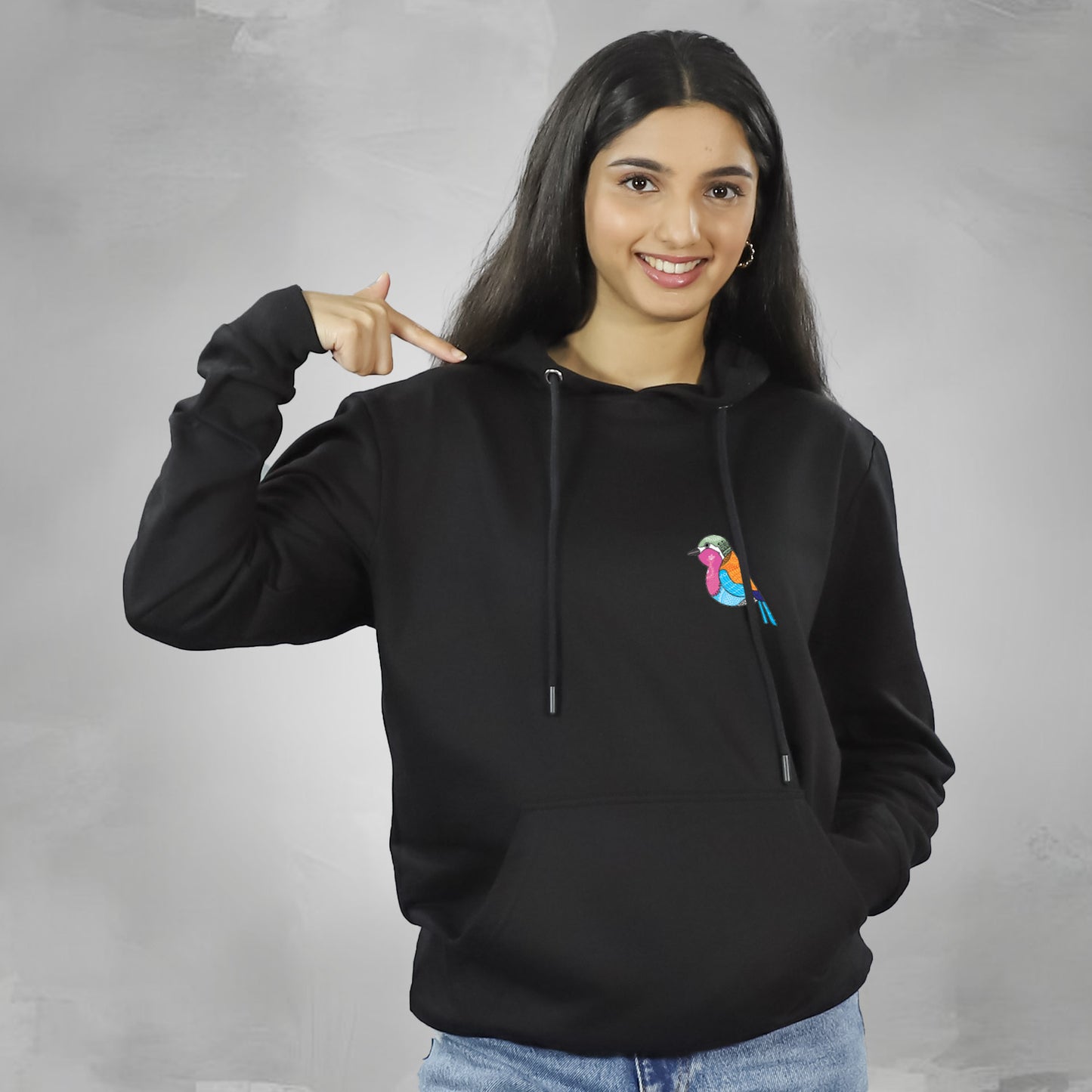 Arty Birds on Hoodie