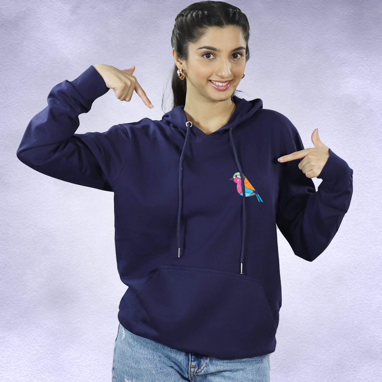 Arty Birds on Hoodie