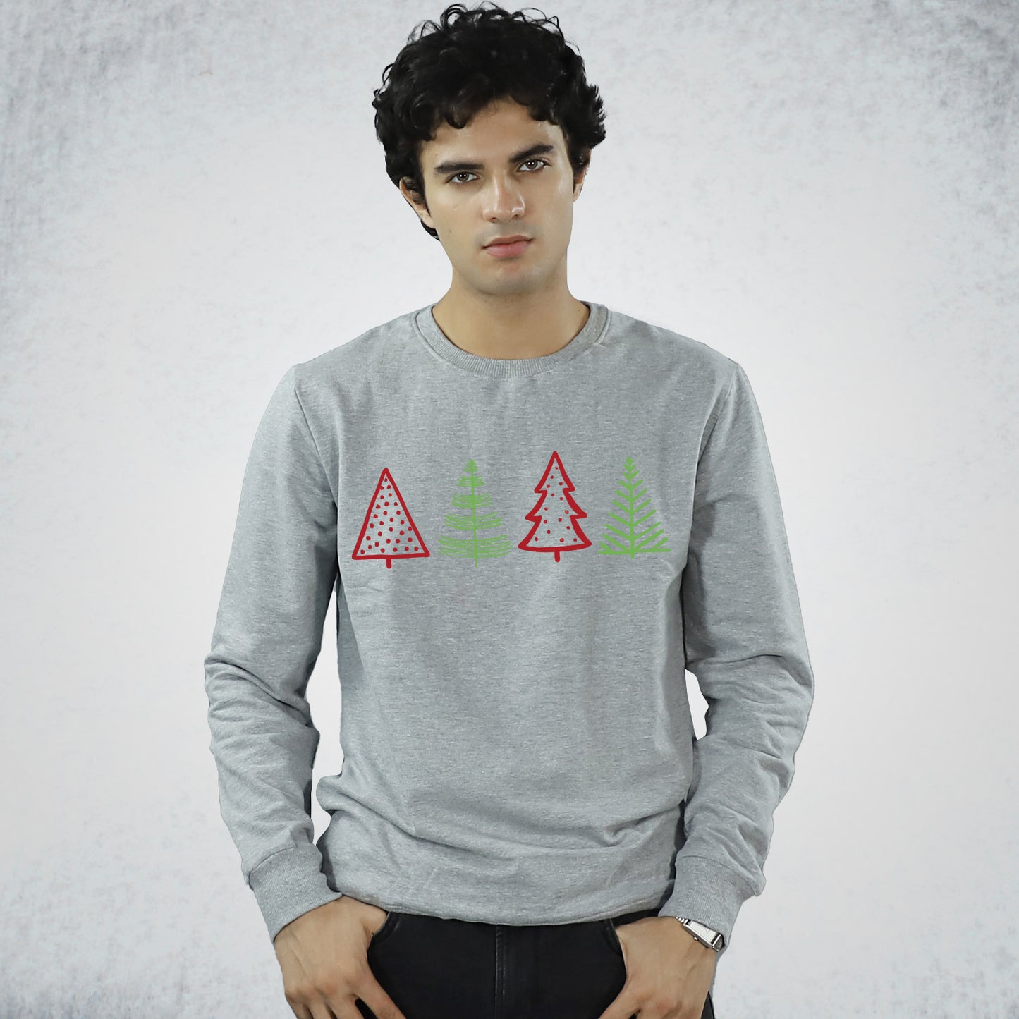 Christmas Trees on Sweatshirt