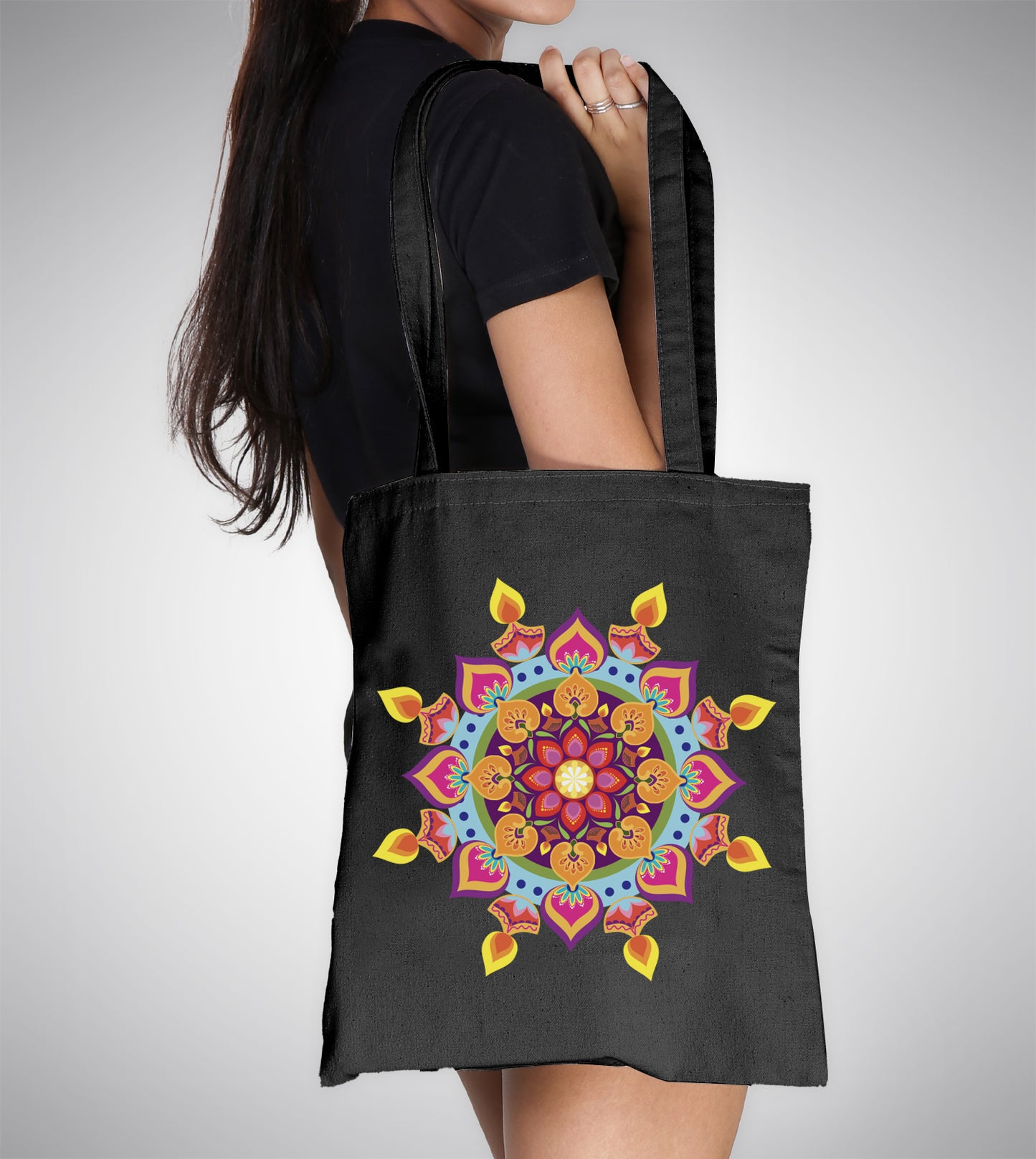 Deepawali Rangoli on Tote Bag