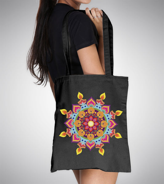 Deepawali Rangoli on Tote Bag
