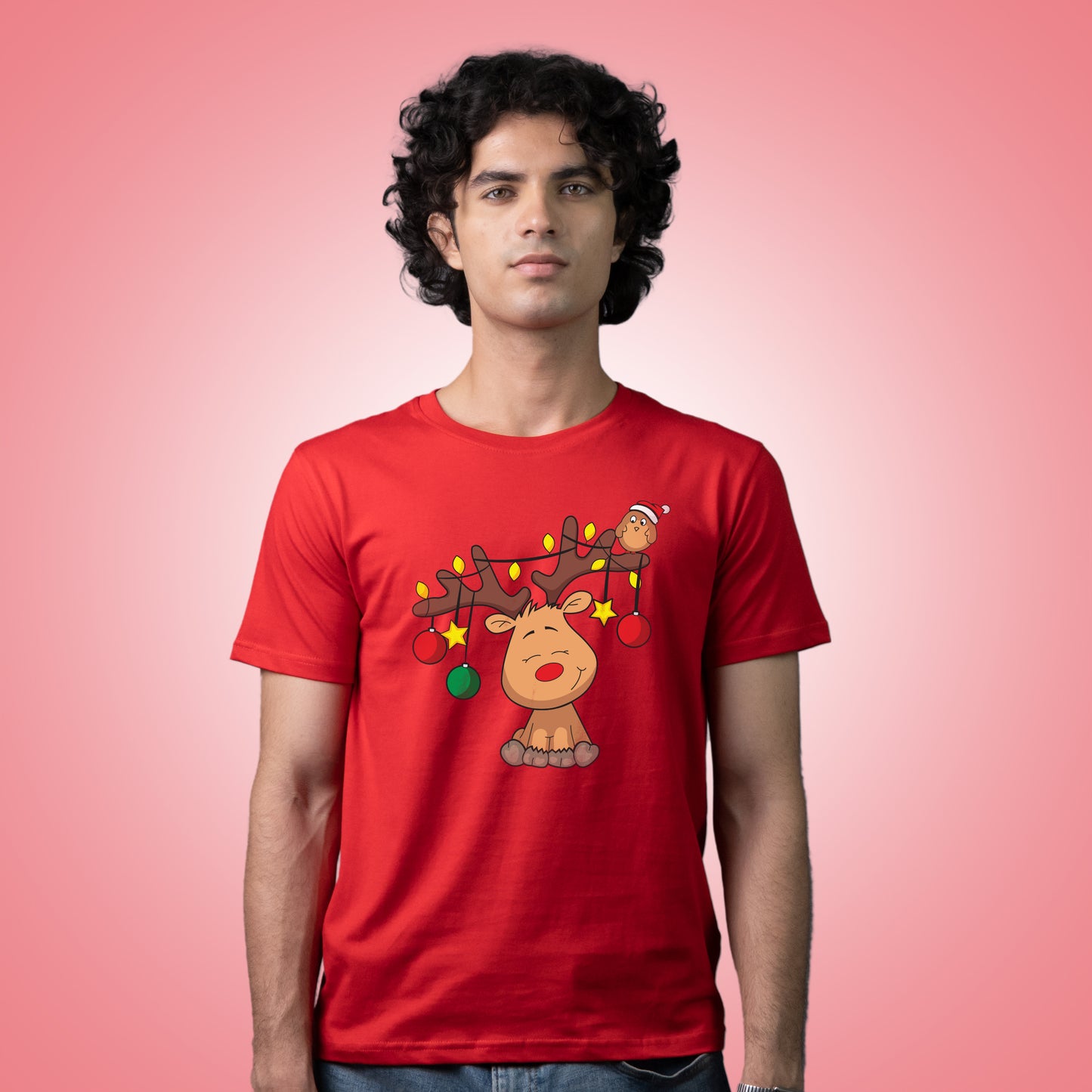 Christmas Reindeer on T-shirt