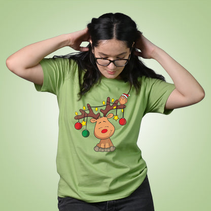 Christmas Reindeer on T-shirt