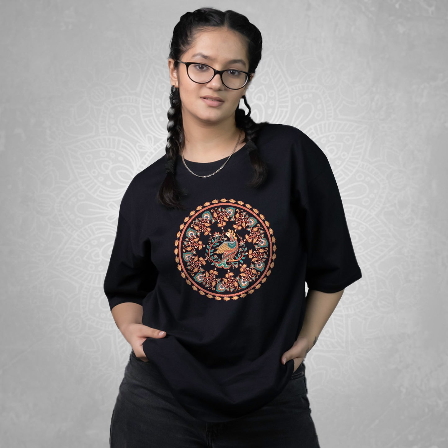 Kalamkari Peacock - Oversize