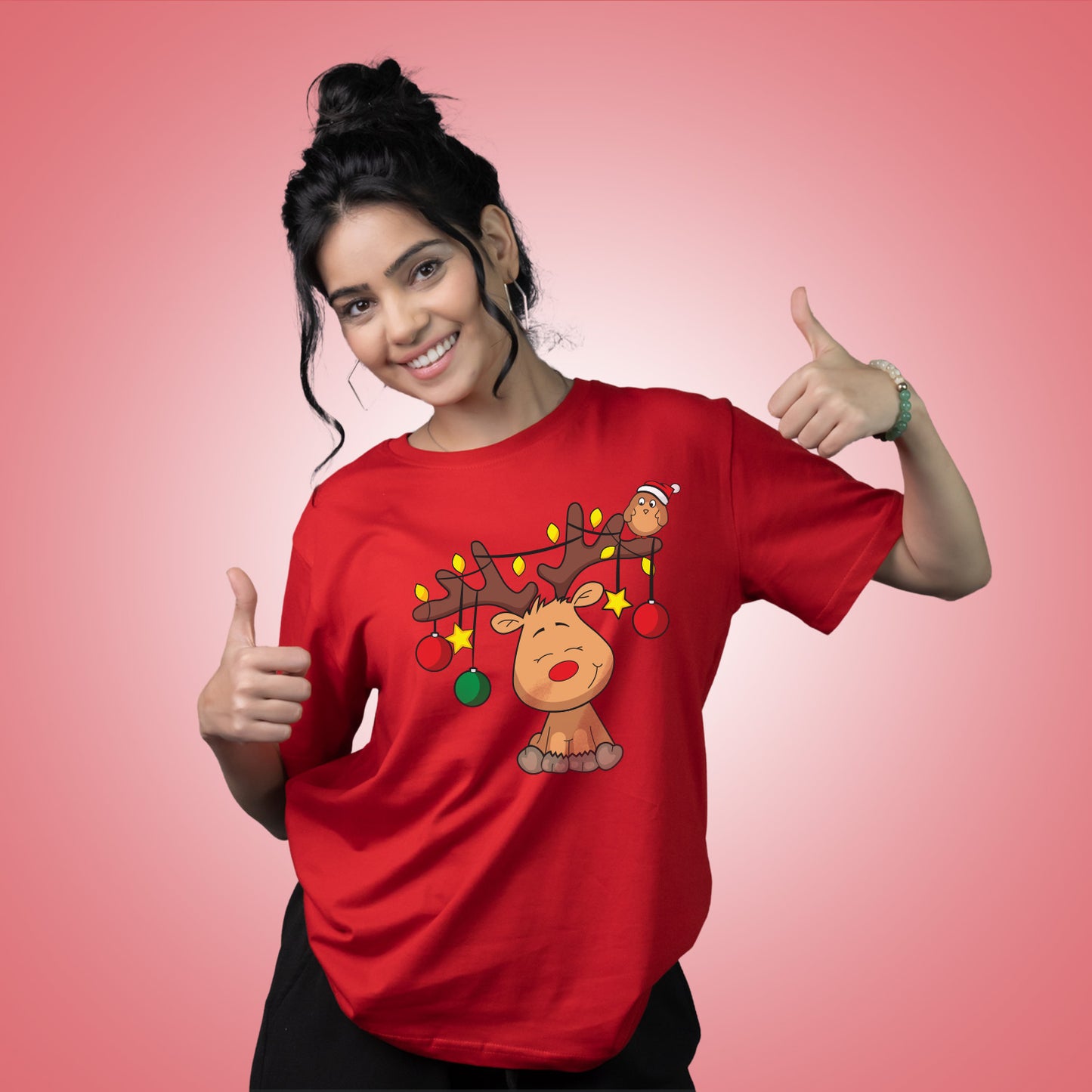Christmas Reindeer on T-shirt