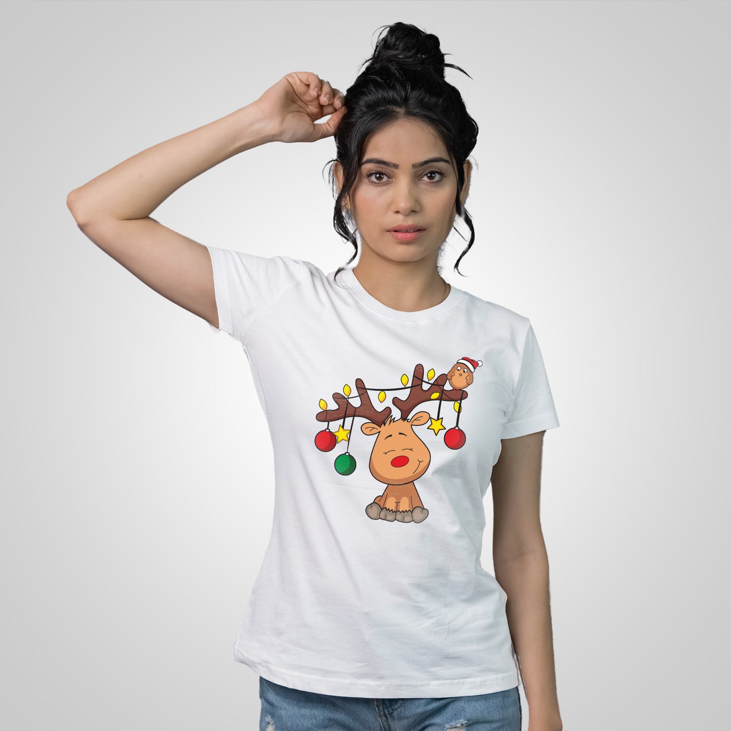 Christmas Reindeer on T-shirt