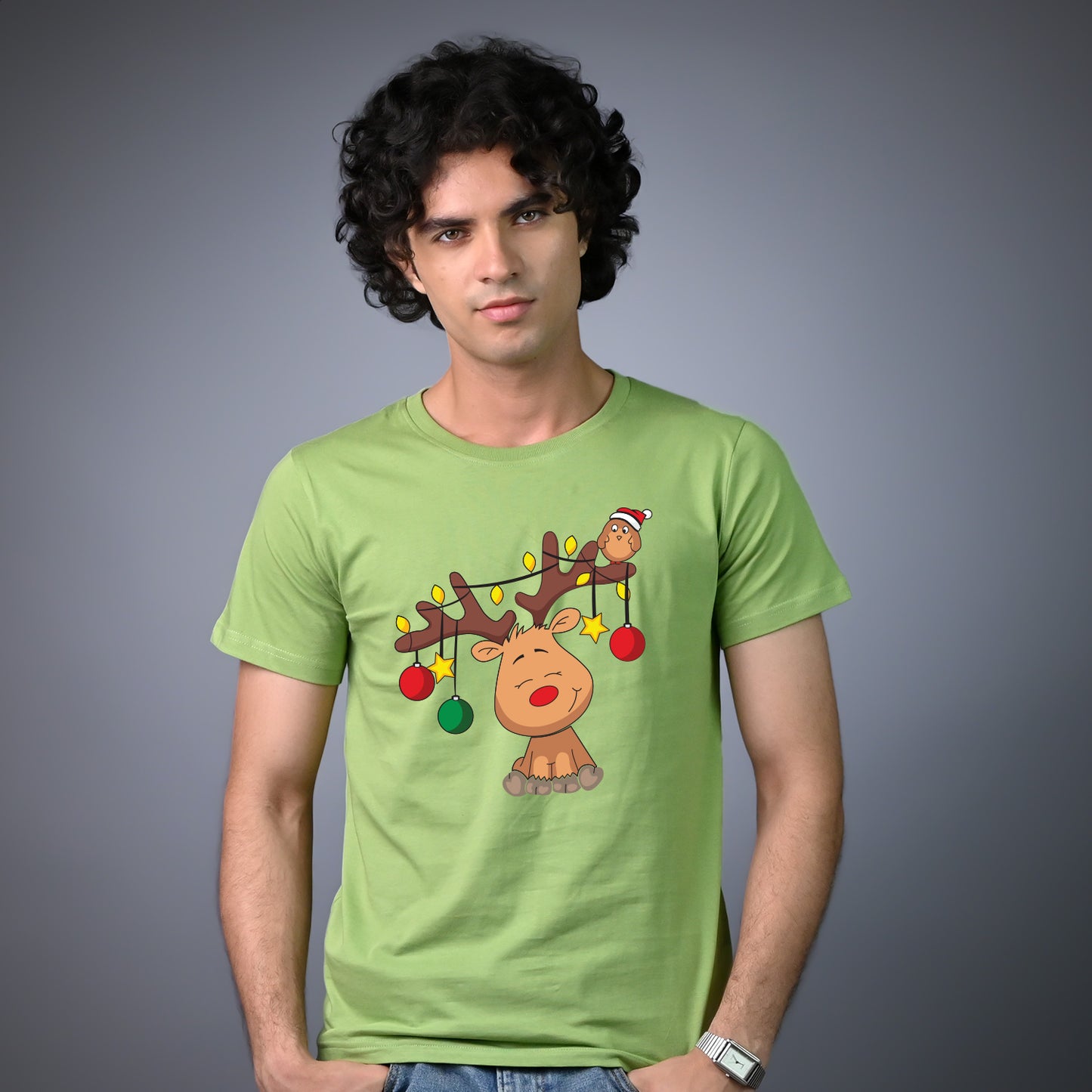 Christmas Reindeer on T-shirt