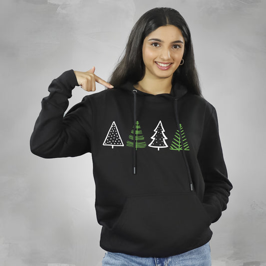 Christmas Trees on Hoodie