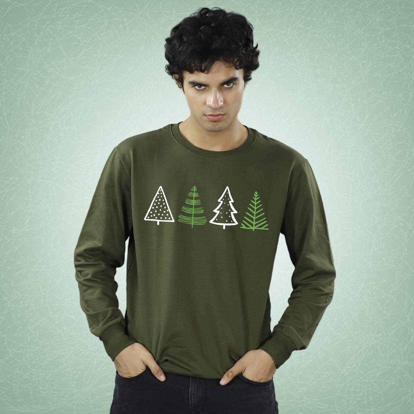 Christmas Trees on Sweatshirt
