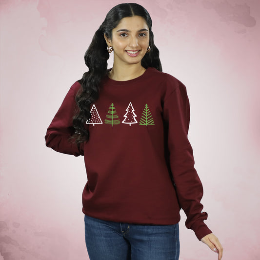 Christmas Trees on Sweatshirt