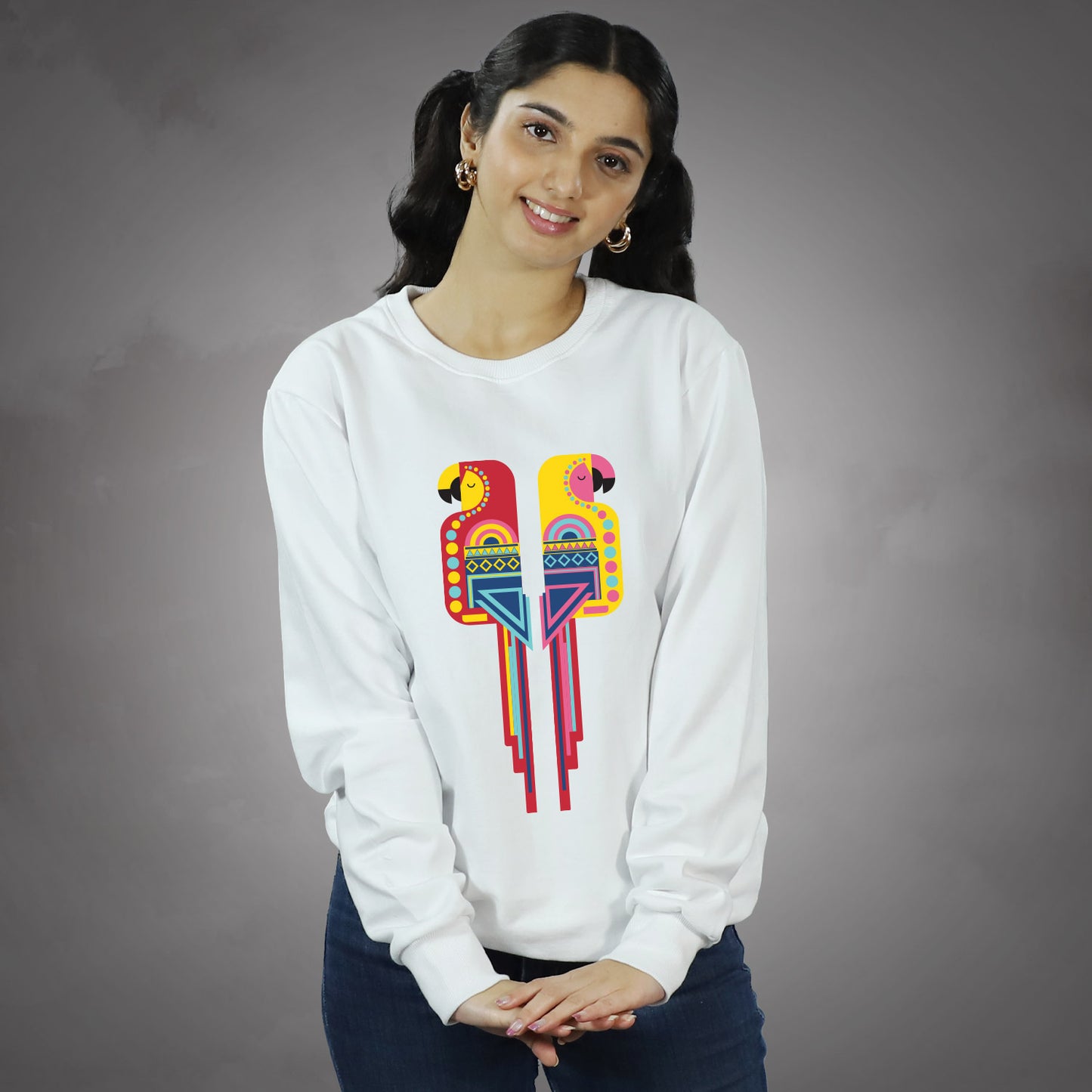 Parrots on Sweatshirt