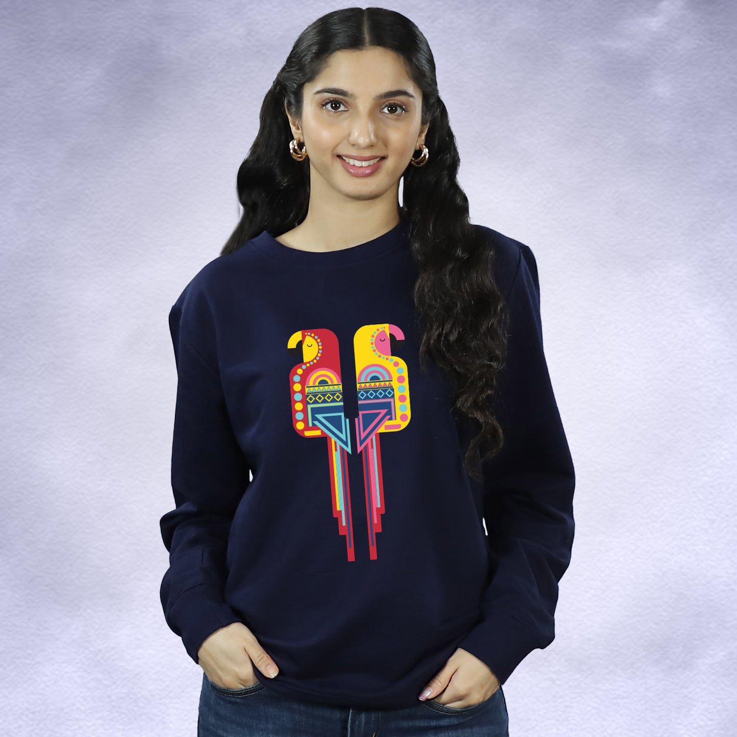 Parrots on Sweatshirt